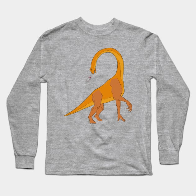 Betty the Brachiosaurus and her Butterfly Long Sleeve T-Shirt by babygunz47